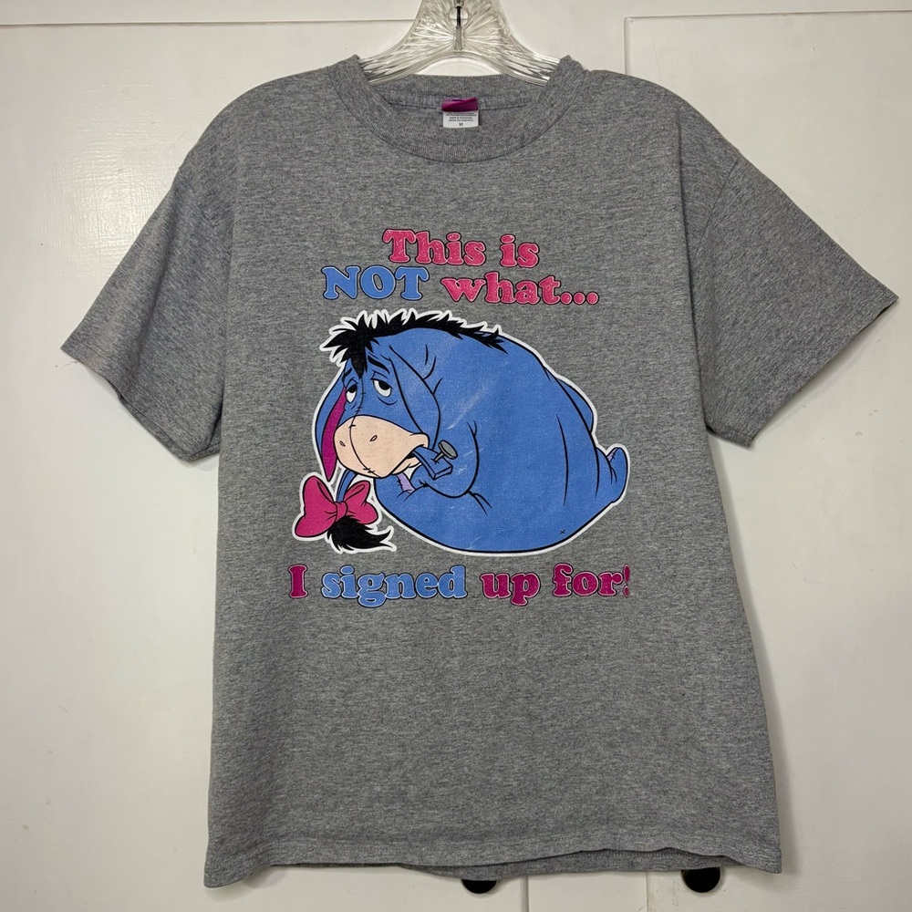 Vintage Y2K Disney Eeyore Winnie The Pooh Funny Graphic T Shirt